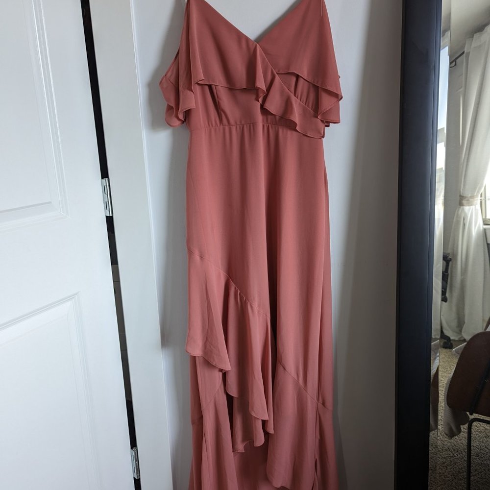 Lulu's Off the Shoulder Ruffled Maxi Dress - Picture 2 of 2